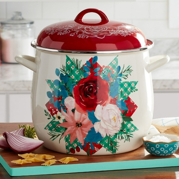 🎄 New Pioneer Woman Wishful Winter 12 Qt Stock Pot - Picture 1 of 7